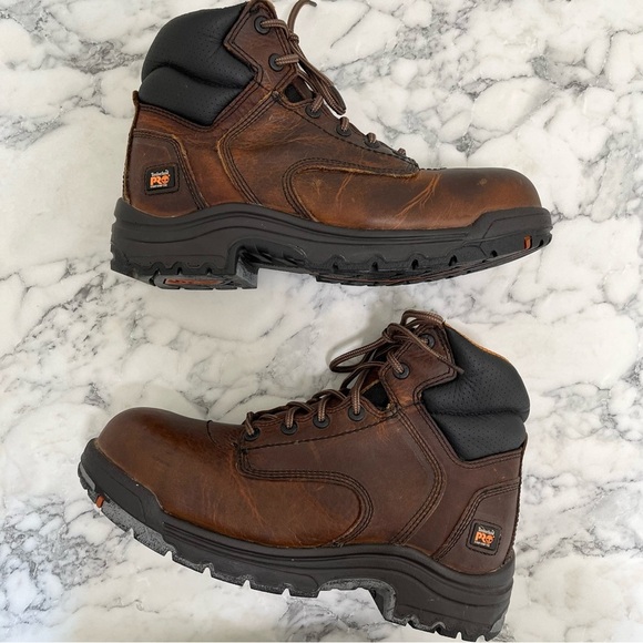 Timberland PRO Men's Titan 6 Inch Alloy Safety Toe Leather Work Boots Size 8 - Picture 7 of 13
